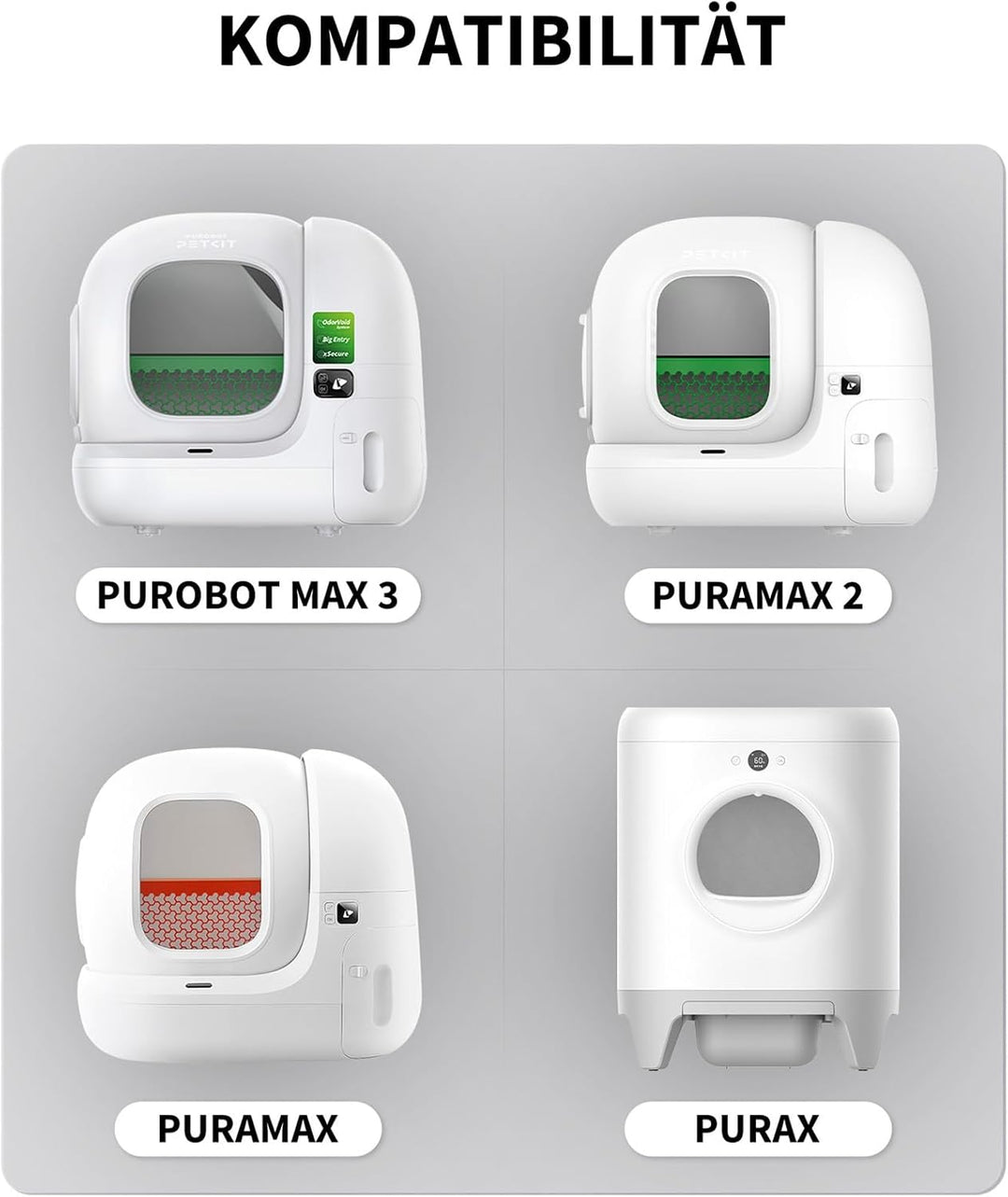 PETKIT Katzentoilettenbeutel mit Zugbändern, Beutel für Katzentoilette für Pura MAX und Pura X,Kratz