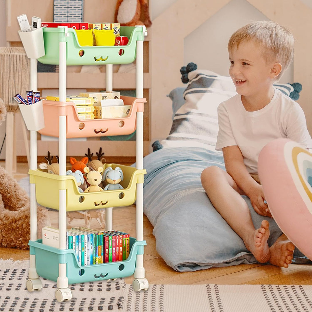 Spielzeug- und Bücheraufbewahrung für Kinder,Kinderspielzeugregal, Kinderspielzeug-Aufbewahrungsorga