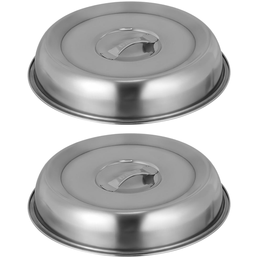 Kichvoe Edelstahl Lebensmittelabdeckung 20X20X1.4 Zoll Warmhaltehaube Für Steak Gemüse Öldichte Serv