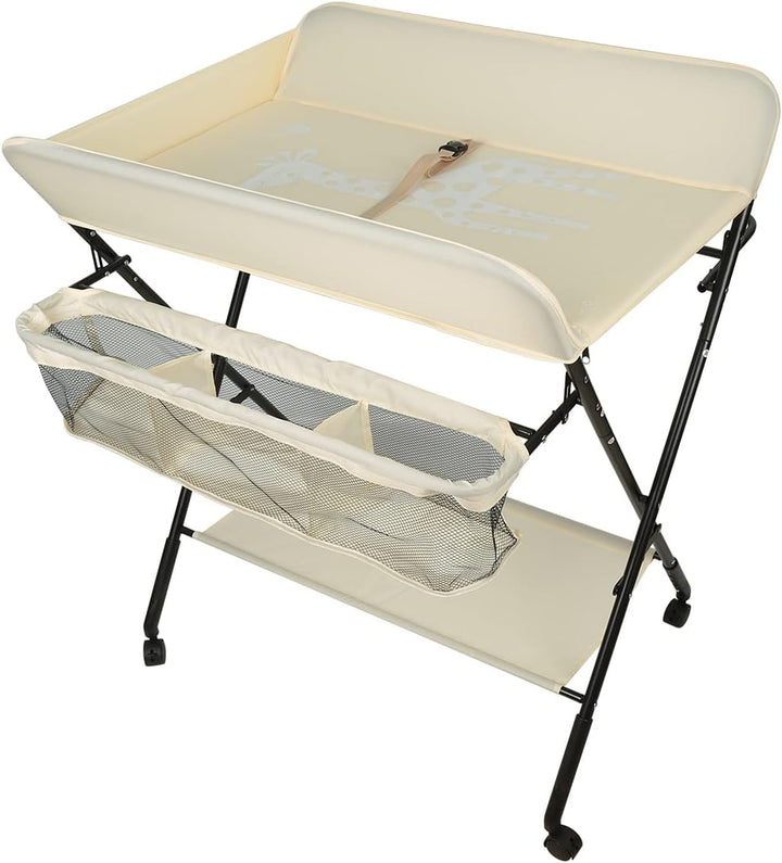 Kedia Baby Wickeltisch, Multifunktions-Wickelkommode, Babypflegetisch, Mobiler Wickeltisch mit Ablag