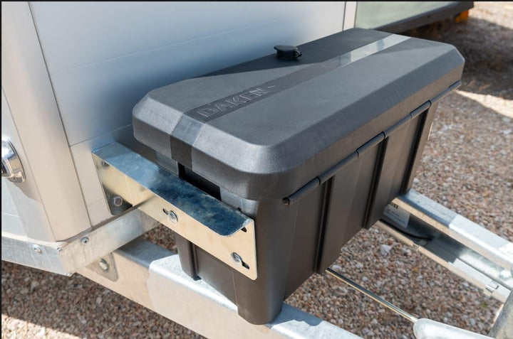 Daken Blackit 1 Deichselbox 550x250x295mm Werkzeugkasten Anhänger Transportkiste Kunsstoff Schwarz (