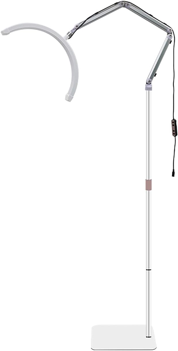 LED Halbmond Beauty Light Farbtemperatur 3000K-6000K Schwenkbar stabile Stand & Telefonhalterung Wei
