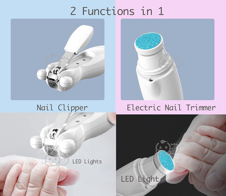 Wiederaufladbarer Baby-Nagelknipser 20 in 1, sicherer elektrischer Nagelschneider, Baby-Nagelset, zu