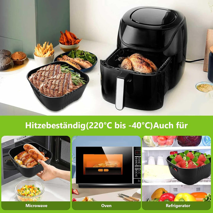 20CM Airfryer Silikonform Zubehör für Philips 2000 Series 4,2L (NA229/00), Russell Hobbs L 4L, COSOR