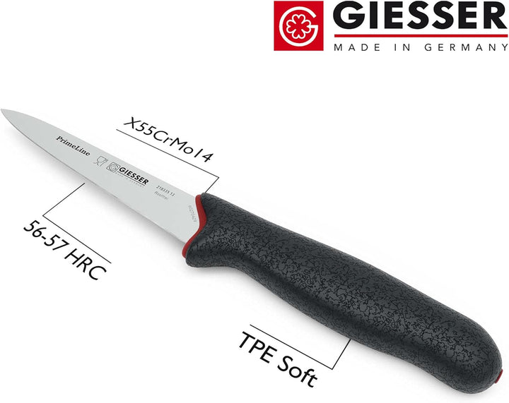Giesser seit 1776 - Made in Germany - Allzweckmesser 13 cm PrimeLine, schwarz, rostfrei, spülmaschin
