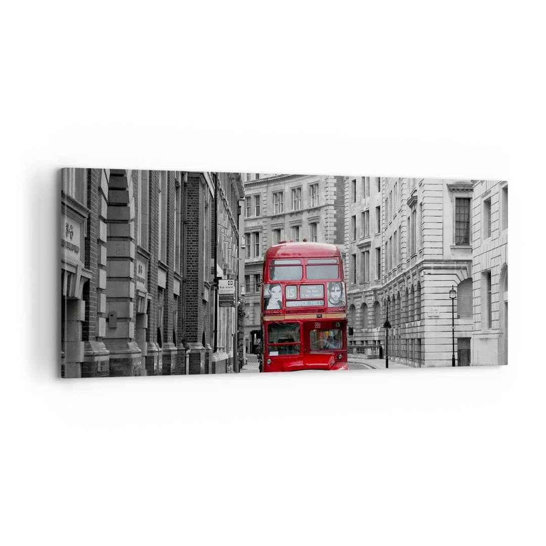 Panorama Bilder auf Leinwand 100x40cm Leinwandbild Bus england urlaub london Gross Wanddeko Bild Sch