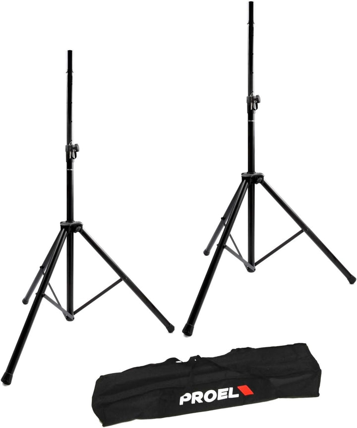 Proel FRE300KIT Lautsprecherstative (35mm, Aluminium, 2 Stück Set, Tragetasche) schwarz
