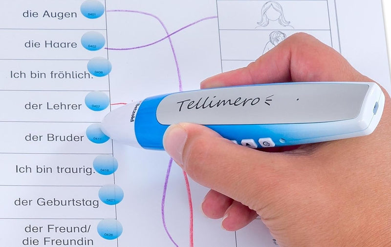 Tellimero - Lese-Stift zum selbst bespielen - Audio Kinder-Vorlesestift der sprechende Stift