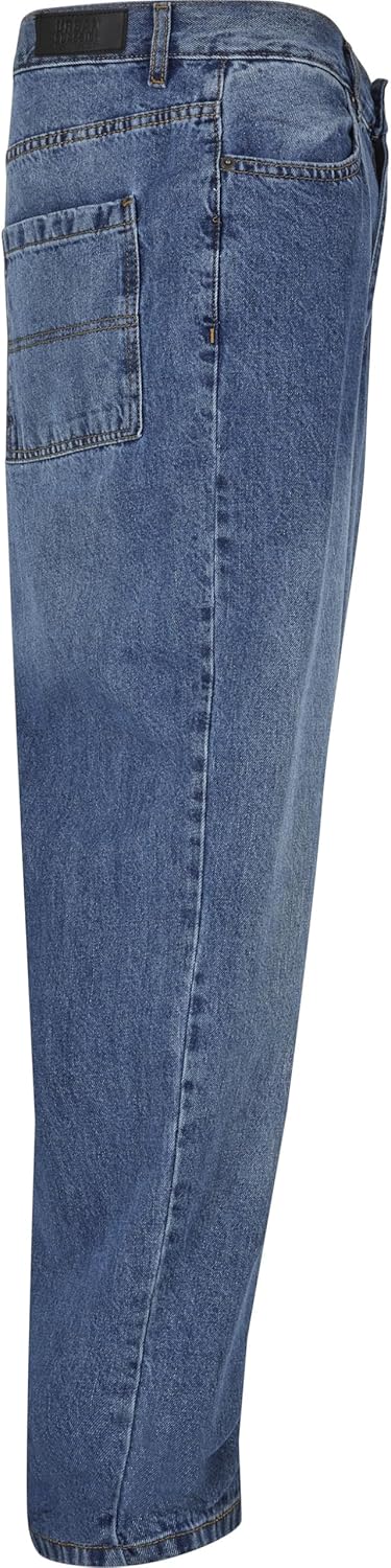 Urban Classics Herren Jeans mit tiefem Schritt 90's Baggy Pants weit geschnitten, mit Gürtelschlaufe