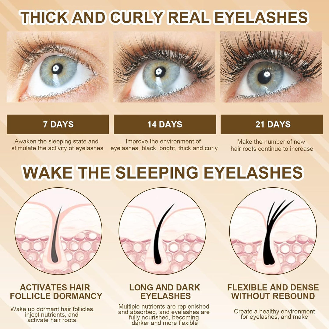 Premium Eyelash Serum, Professionelle Lash Serum, Wimpernserum Long Lashes, für Pflege Gebrochene Wi