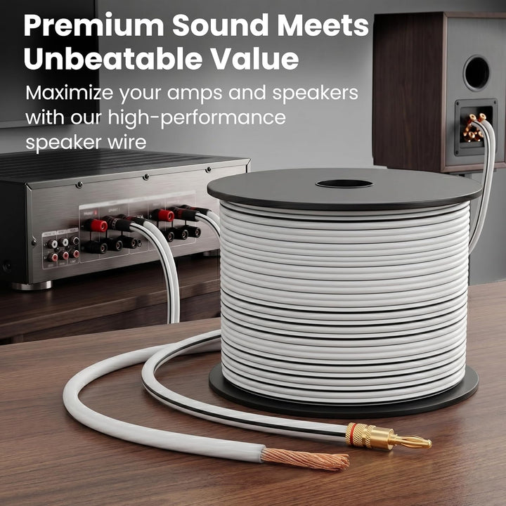 GearIT Pro Series 14 AWG Lautsprecherkabel (15,24 m), ideal für Heimkino-Lautsprecher und Autolautsp