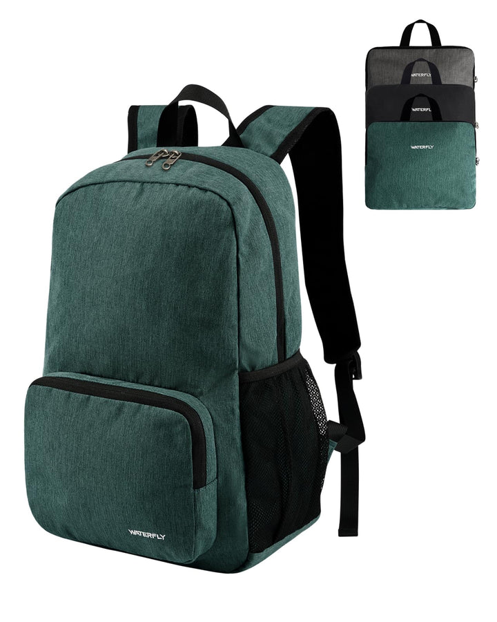 WATERFLY Rucksack Faltbar Tagesrucksack 20L: Wanderrucksack Faltrucksack Leicht Klapprucksack Daypac