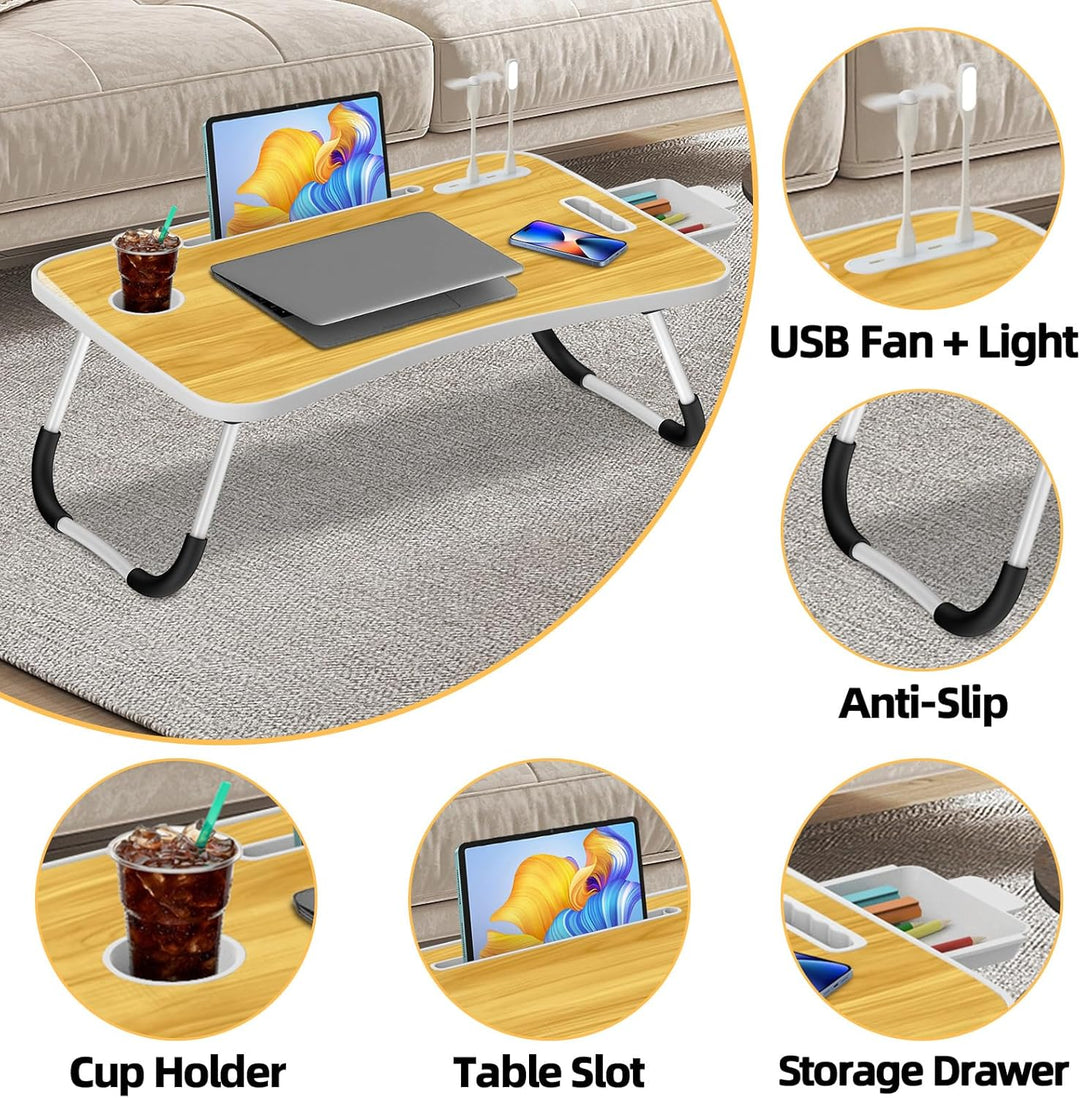 Ferghana Klappbarer Laptop-Schreibtisch Klappbar,Tisch 60x40cm Leichtes Bett Schreibtisch Engineerin