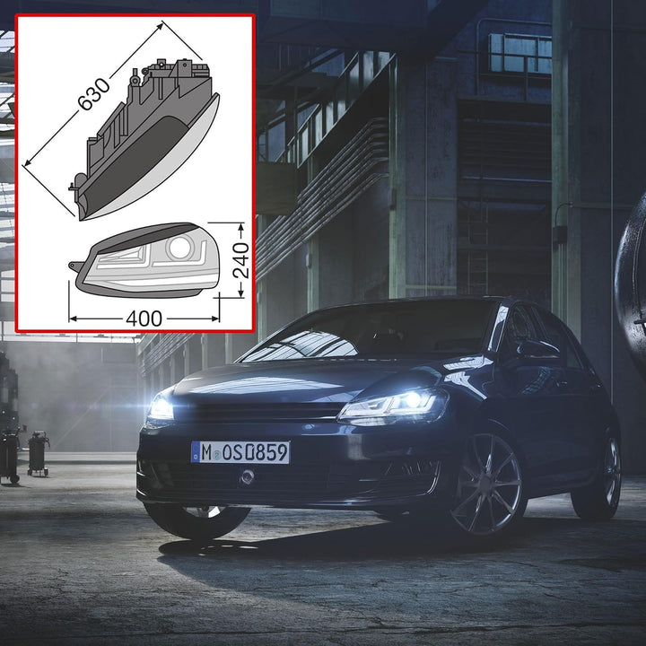 Osram Ledriving LED Scheinwerfer, Schwarz Edition als Halogenersatz zur Umrüstung auf LED, LEDHL103-