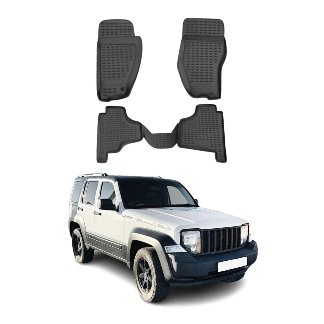 OMAC Gummimatten Fussmatten kompatibel mit Jeep Patriot 2007-2017 TPE Automatten Schwarz 4X Fussmatt