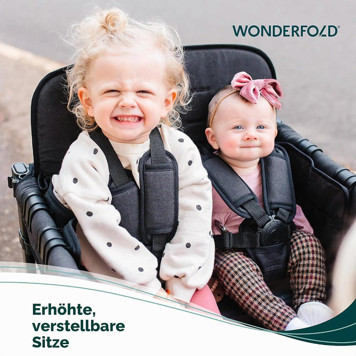 WonderFold W4 Elite Kinderwagen Wagon Volcanic Black