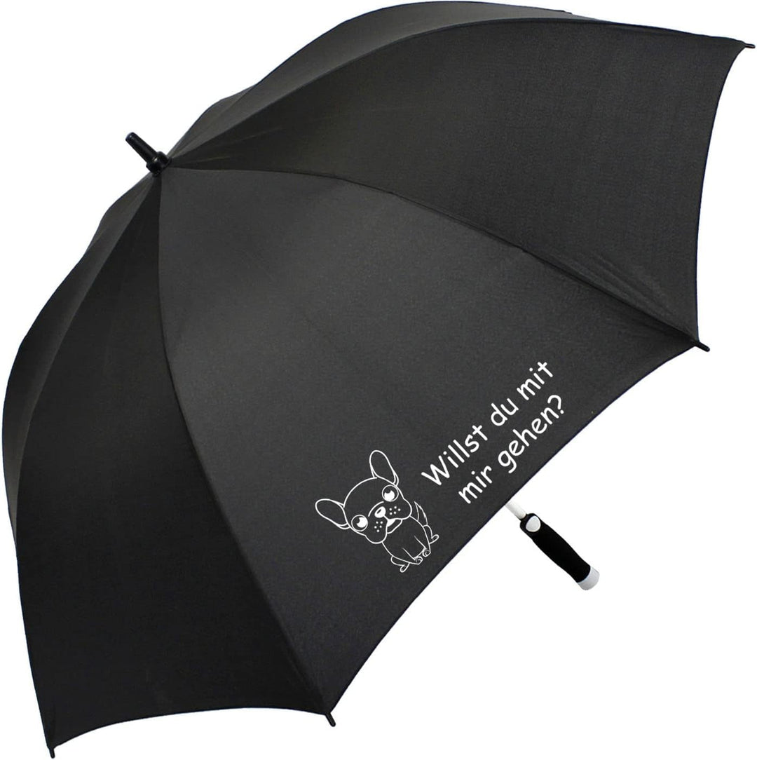 iX-brella XXL Automatik Golfschirm mit weissem Fiberglas-Gestell mit Hunde-Motiv 5 Hund 5, Hund 5