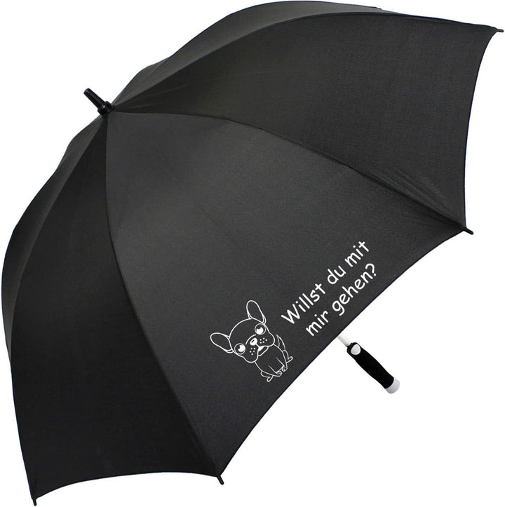 iX-brella XXL Automatik Golfschirm mit weissem Fiberglas-Gestell mit Hunde-Motiv 5 Hund 5, Hund 5