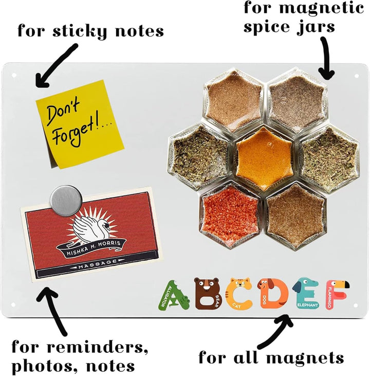 Raweao Kleine Magnettafel Magnetboard, Weiss Magnetische Wandtafeln zum Sammeln Kühlschrankmagneten