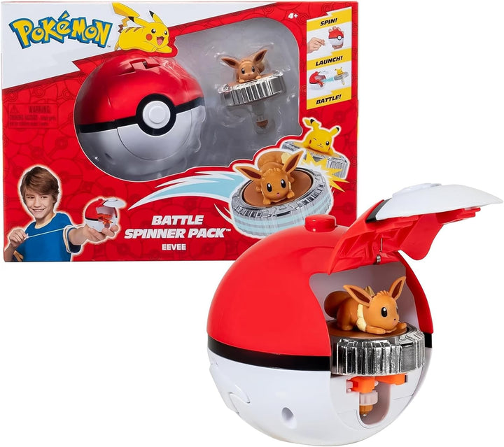 Pokémon PKW4399 - Battle Spinner - Evoli, offizielles Spielset, Evoli