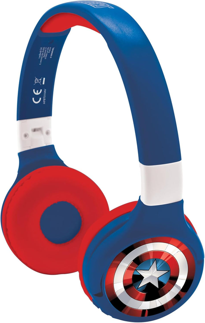 Lexibook Avengers Marvel 2-in-1-Bluetooth-Kopfhörer für Kinder - Stereo Wireless Wired, Kindersicher