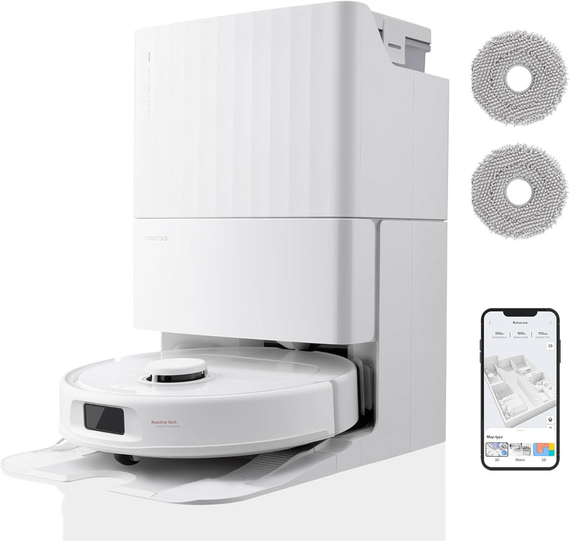 roborock Qrevo S Saugroboter mit Wischfunktion, 7000 Pa HyperForce® Reinigungsleistung, 45 dB(A) lei