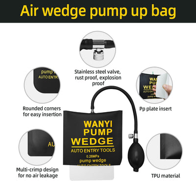 WANYI 2 Stück Montagekissen luftkissen Air Wedge Pump luftkissenheber hebekissen hebekissen für möbe