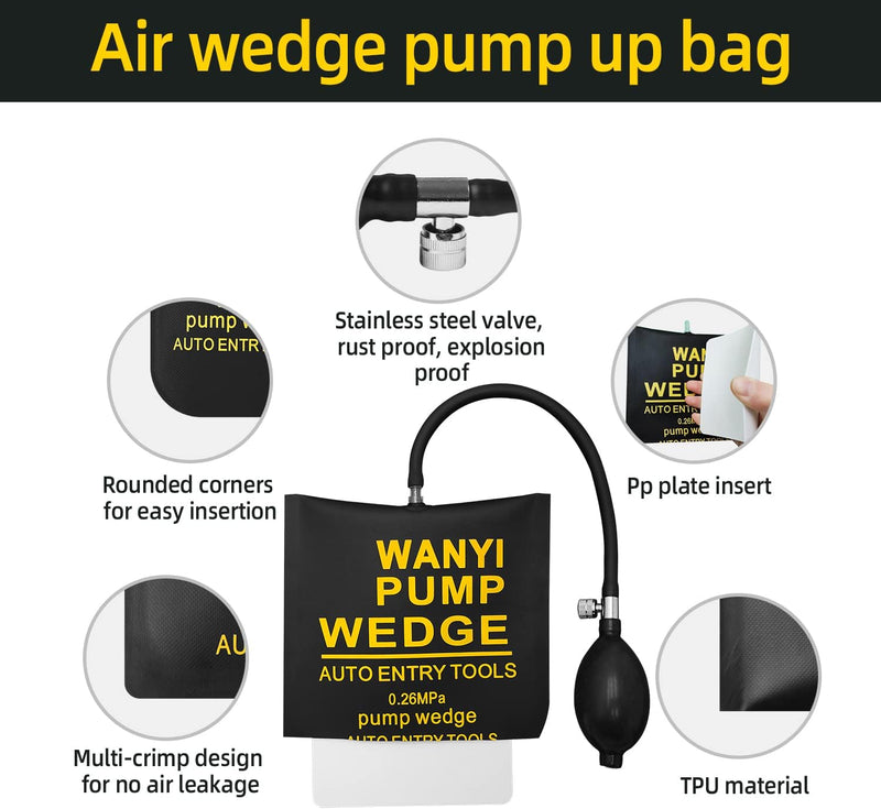 WANYI 2 Stück Montagekissen luftkissen Air Wedge Pump luftkissenheber hebekissen hebekissen für möbe