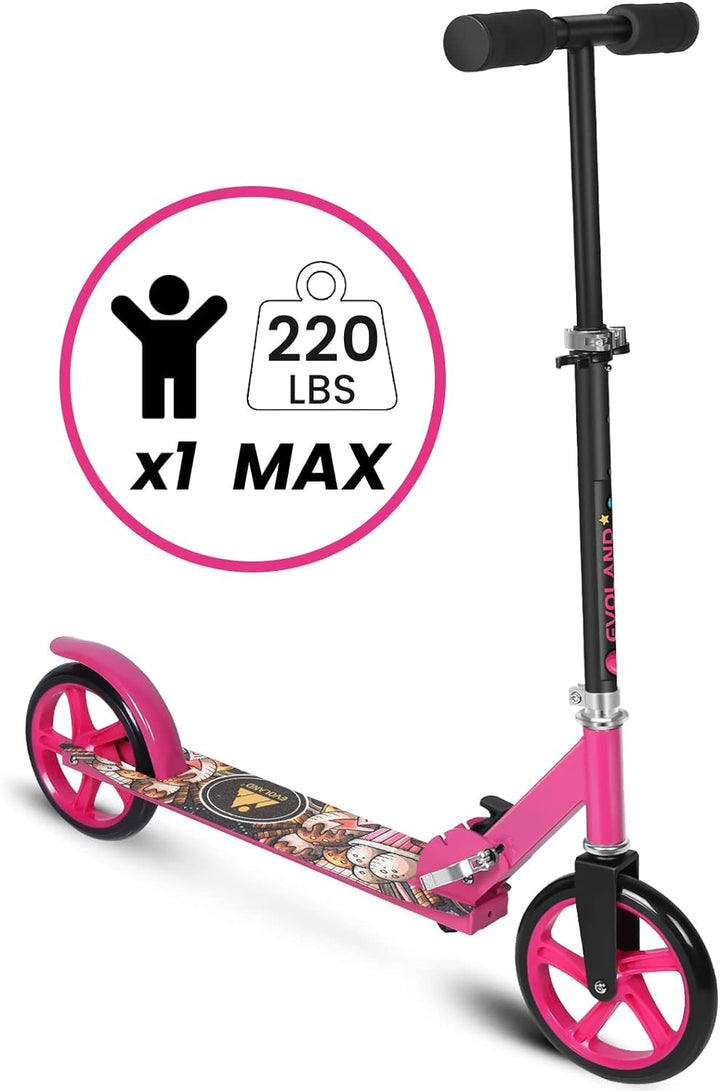 Roller Kinder Scooter, Wheel Scooter, Faltbarer Kinderroller für Kinder ab 5 Jahren, höhenverstellba