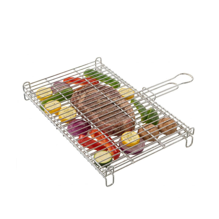 Amig - Grill für Barbecue - 65 x 40 cm - Hergestellt aus korrosionsbeständigem Stahl - Gleichmässige