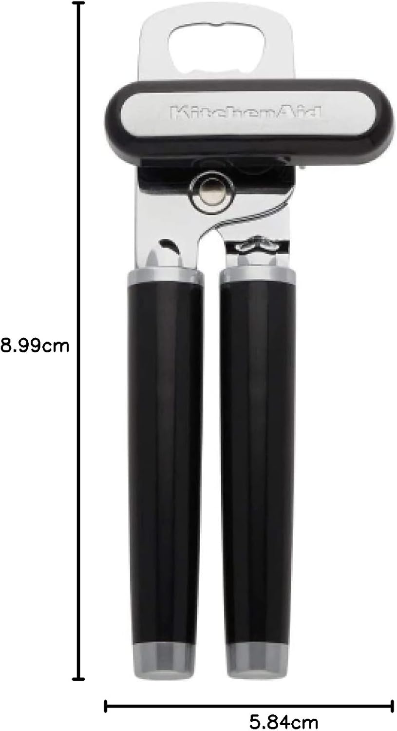 KitchenAid KE199OHOBA Klassischer Multifunktions-Dosenöffner/Flaschenöffner, 21 cm, Schwarz One Size