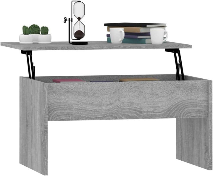 WIFESE 80x50,5x41,5 cm Couchtisch Höhenverstellbar Beistelltisch Wohnzimmertisch Kleiner Tisch Wohnz
