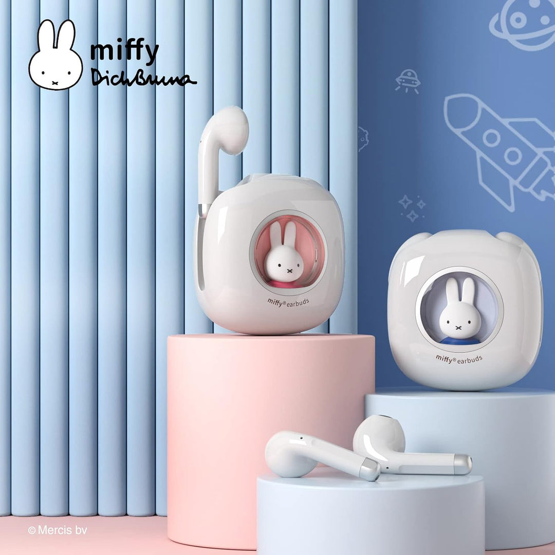MiPow Miffy Bluetooth Kopfhörer, Kopfhörer Kabellos, Wasserdicht nach IPX5,Touch-Bedienung, Niedlich