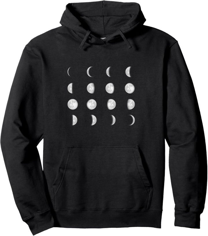 12 Mondphasen Sternbeobachtung Astronomie Nachthimmel Meme Pullover Hoodie