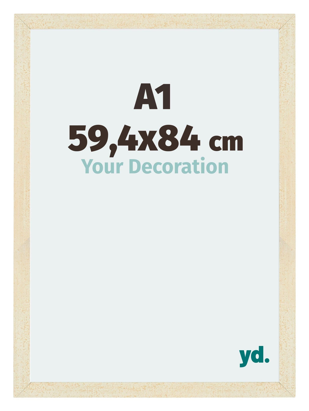 yd. Your Decoration - Bilderrahmen DIN A1 59,4x84 cm - Bilderrahmen aus MDF mit Acrylglas - Antirefl