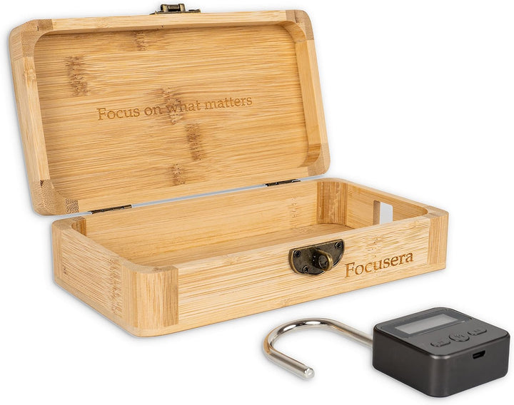 Focusera-Box mit Zeitschloss gegen Ablenkung durch Smartphone: Kontrolle über Handysucht und weniger