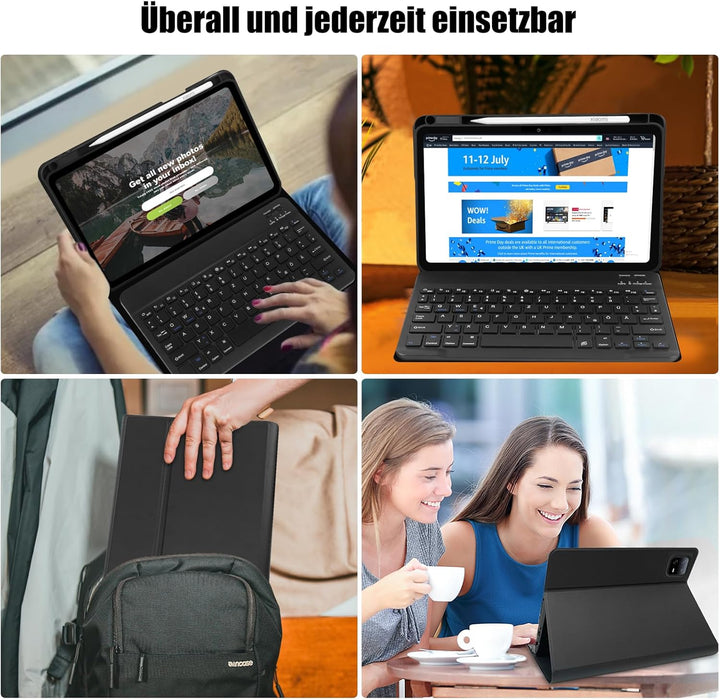 YUEJIDZ Tastatur Hülle für ‎Xiaomi Pad 6 11 Zoll,Smart Cover mit QWERTZ Deutsch Tastatur für Xiaomi