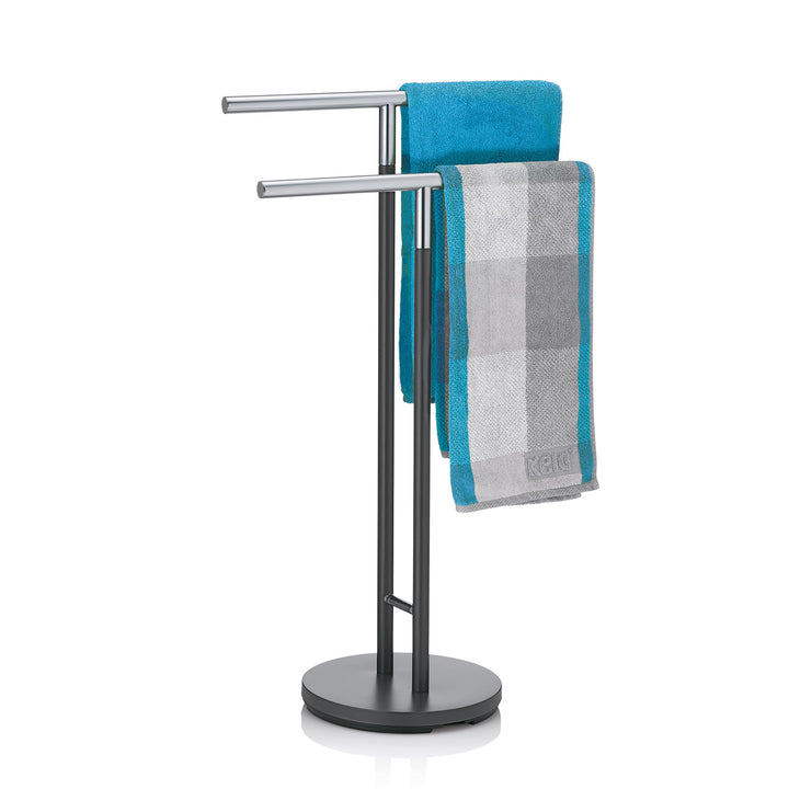 kela Handtuchhalter Sinerio aus Metall in Silber/anthrazit, 92.5 x 51.5 x 30 cm, Sinerio