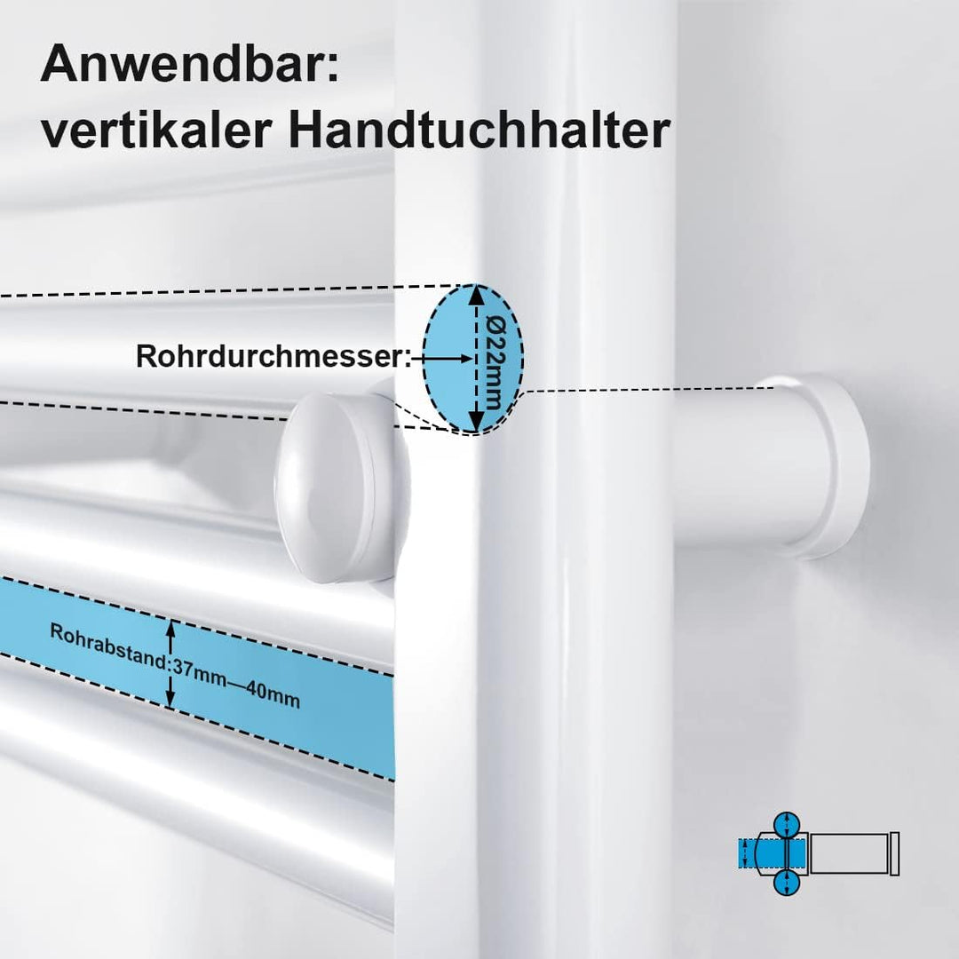 Heilmetz Halterung für Badheizkörper,Befestigung Satz Montagematerial Aufhängung Halter für Heizkörp