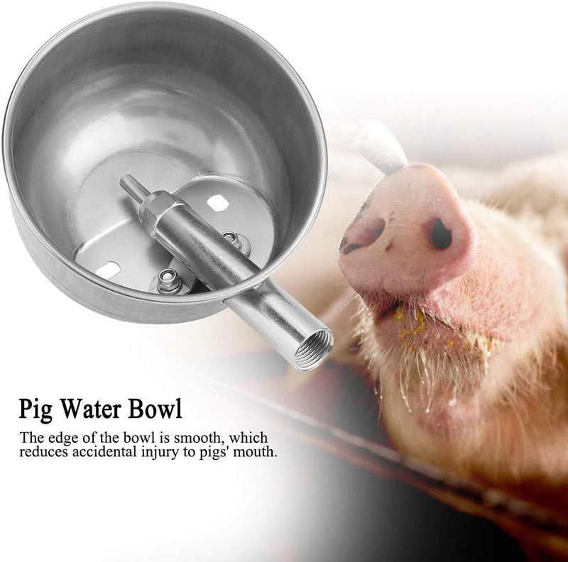 HEEPDD Schwein Tränke Napf,Automatische Tränke für Nutztiere Edelstahl Wassertrinknapf für Schweine,