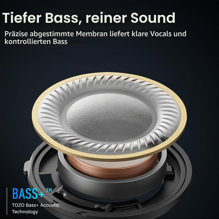 TOZO A1 Bluetooth Kopfhörer, Kopfhörer Kabellos Bluetooth 5.3 In Ear Kopfhörer mit APP Steuerung, 32