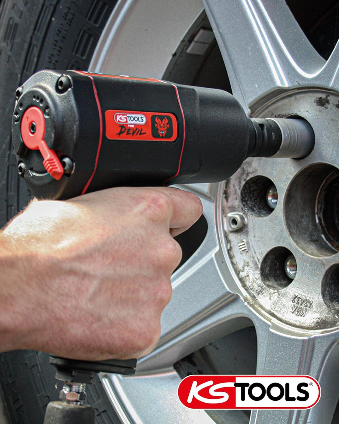 KS Tools 515.1200 1/2" THE DEVIL Hochleistungs-Druckluft-Schlagschrauber, 1600Nm