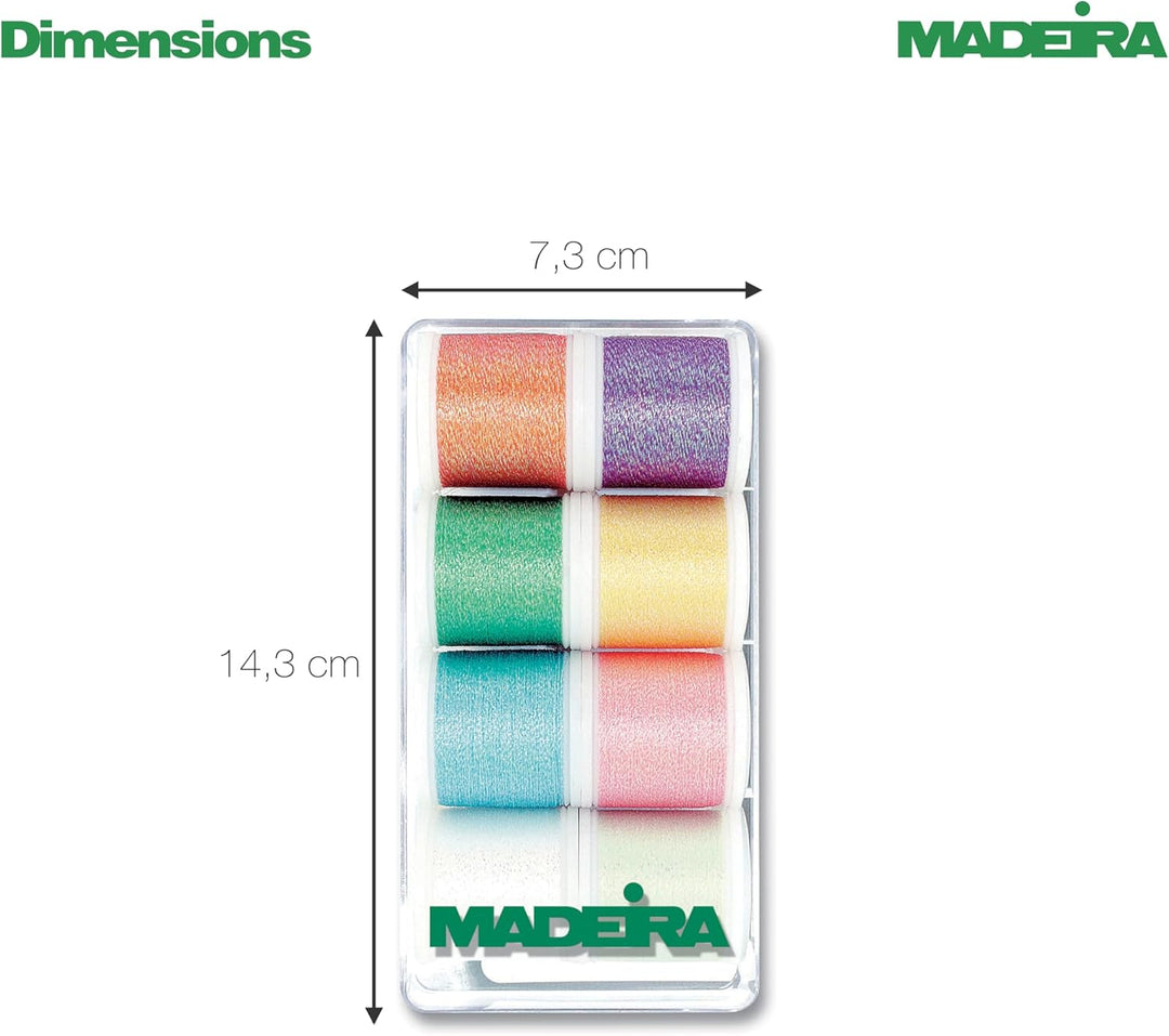 Madeira 8010 Stickbox Metallic Opal 8 Spulen à 200 m