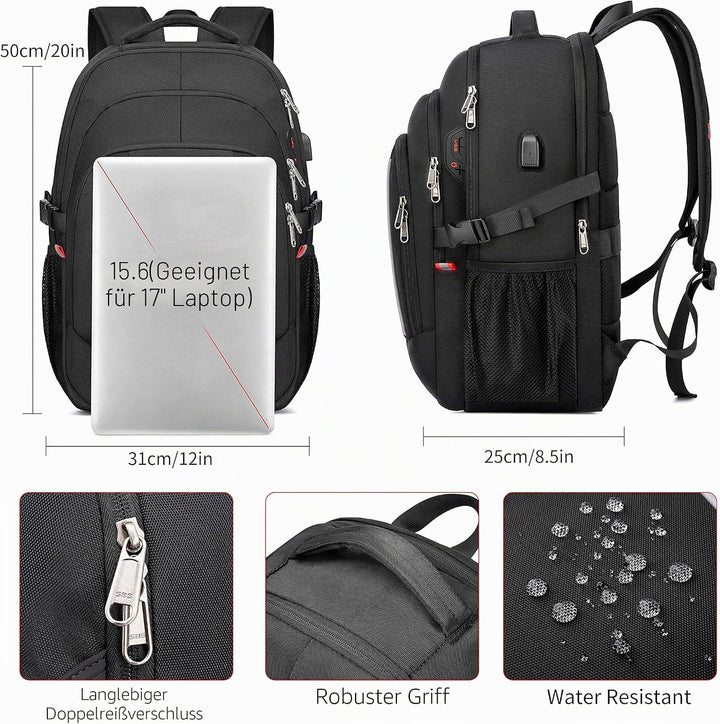 Cafele Rfid Anti-Diebstahl-Rucksack Laptop Schulrucksack Teens Bookbag Mittlerer Computerrucksack mi