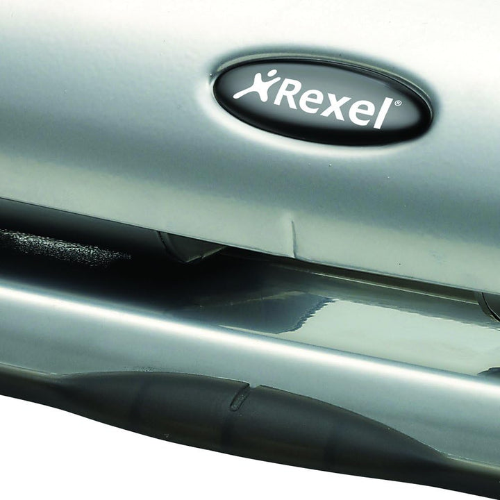 Rexel P425 Vierfach-Locher, silber/schwarz, für A4 Lochungen silber Einzelbett, silber Einzelbett