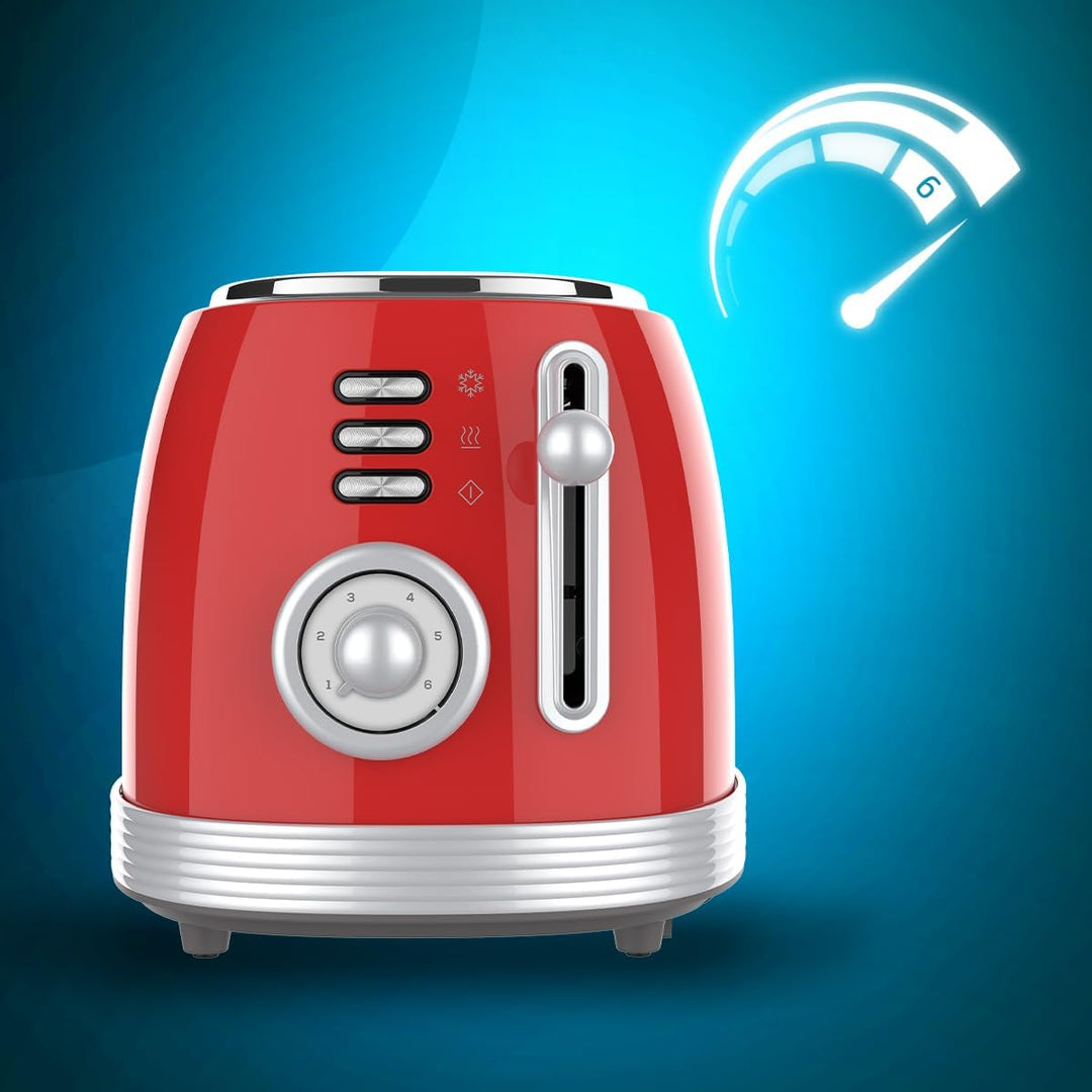 Cecotec Vertikaler Toaster 2 Kurze Schlitze Toast&Taste 800 Vintage Light Red. 850 W, 2 Brotscheiben