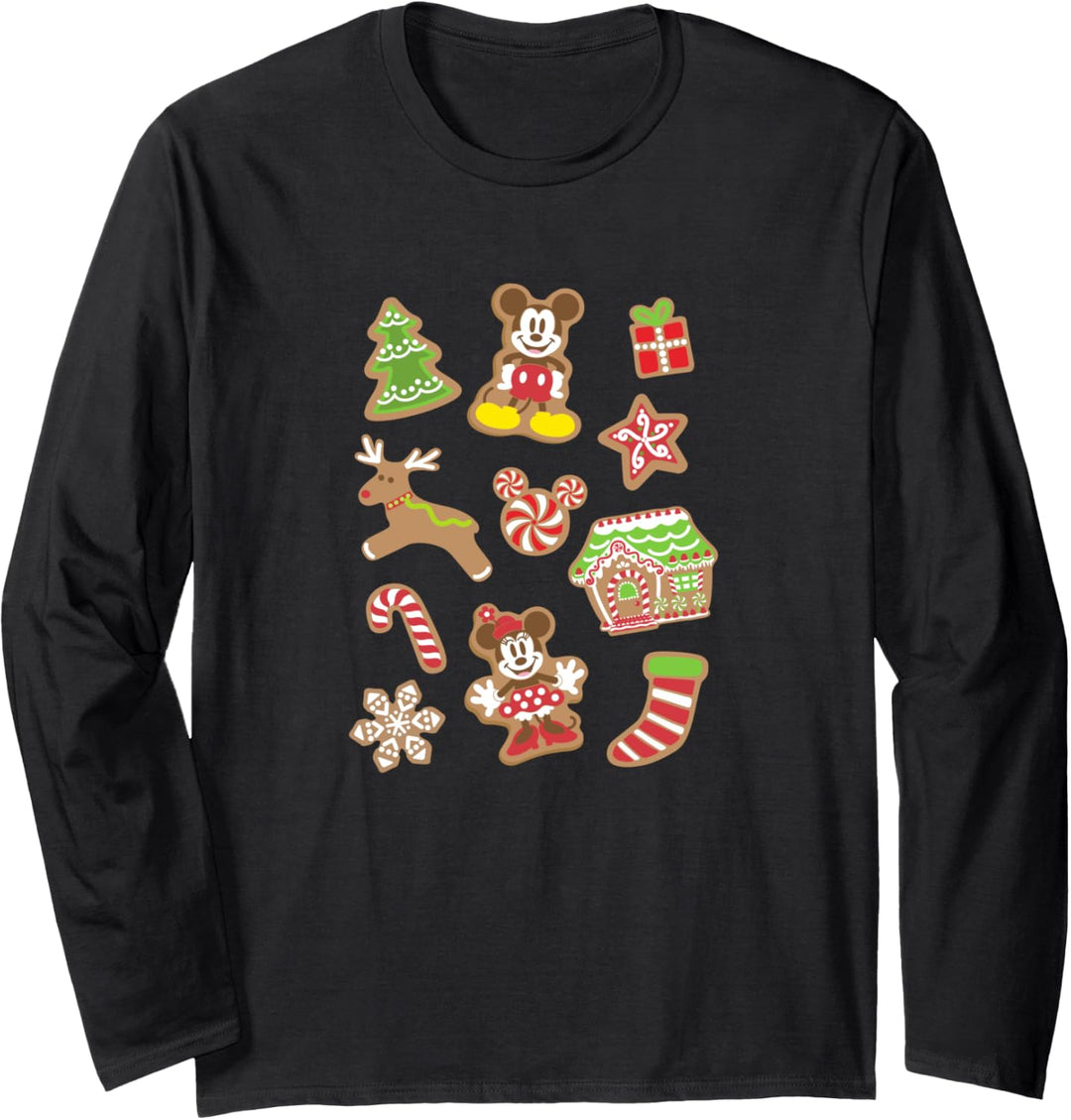Disney Mickey & Minnie Gingerbread Cookie Weihnachten Langarmshirt