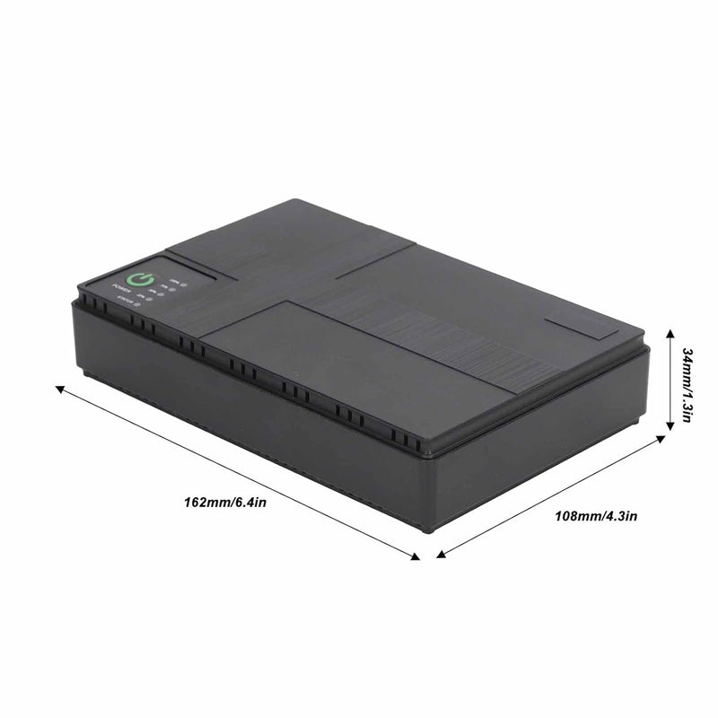 10400 MAh 18 Wh USV, 5 V 9 V 12 V DC 5 V 2 A USB Dual-Eingangsoptionen Mini-USV-Batterie-Backup, Unt