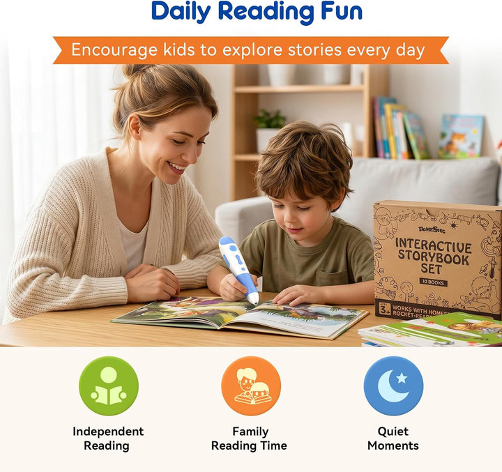 10 interaktive englische Geschichtenbücher für Lernstift, Kinderbücher ab 2–5 Jahren, Vorlesebücher,