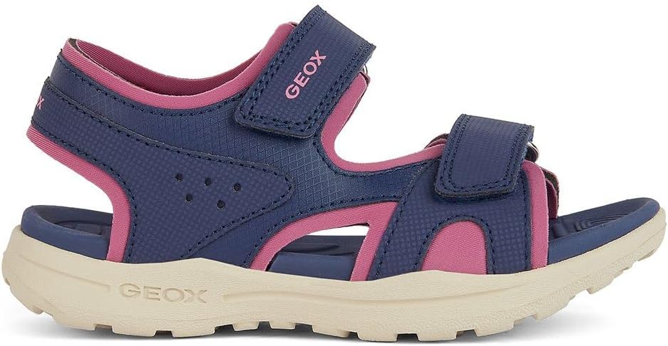Geox Mädchen J VANIETT Girl Sandal,, 28 EU Navy Fuchsia